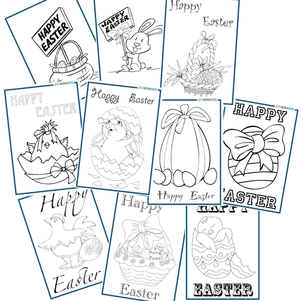 happy easter cards 2011. happy easter cards to colour.